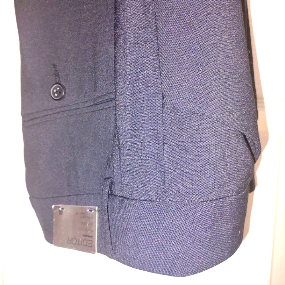 NWT Express Design Studios Editor black dress pants size 0 Long Inseam 35!